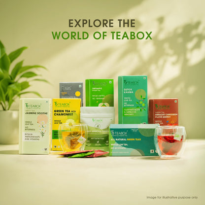 Teabox Green Tea Loose Leaves | Made with Whole Leaf, Sourced from Highlands | 0% Bitterness Assured | 100G