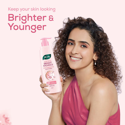 Joy Even Tone Bright Radiance Brightening Winter Body Lotion 400ml | With Niacinamide & Alpha Arbutin | Removes Tan, Dark Spots & Restores Natural Glow | Lightweight, Non Sticky & Non Greasy