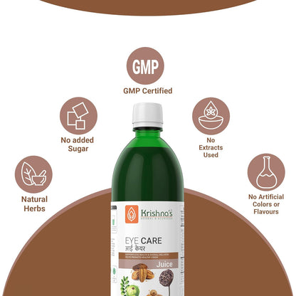 Krishna's Eye Care Juice, Supports Eye Health & Overall Wellness, No Artificial Colors or Flavors - 1000 ml (Pack of 1)