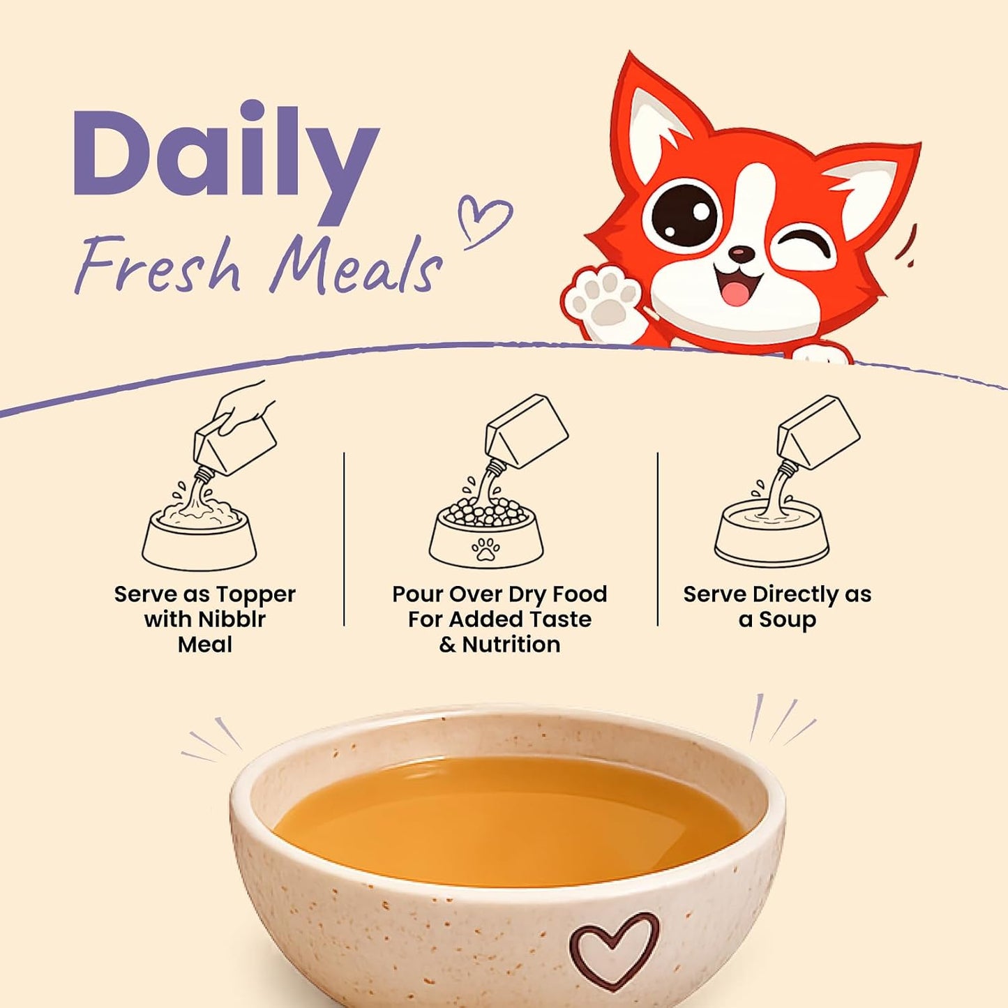 Nootie Nibblr Fish Bone Broth (100ml)- Hydrating Meal Topper for Cat