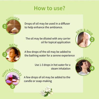 AYOUTHVEDA Jasmine essential oil | For Healthy Skin & Hair | Pure & Natural Aromatherapy oil