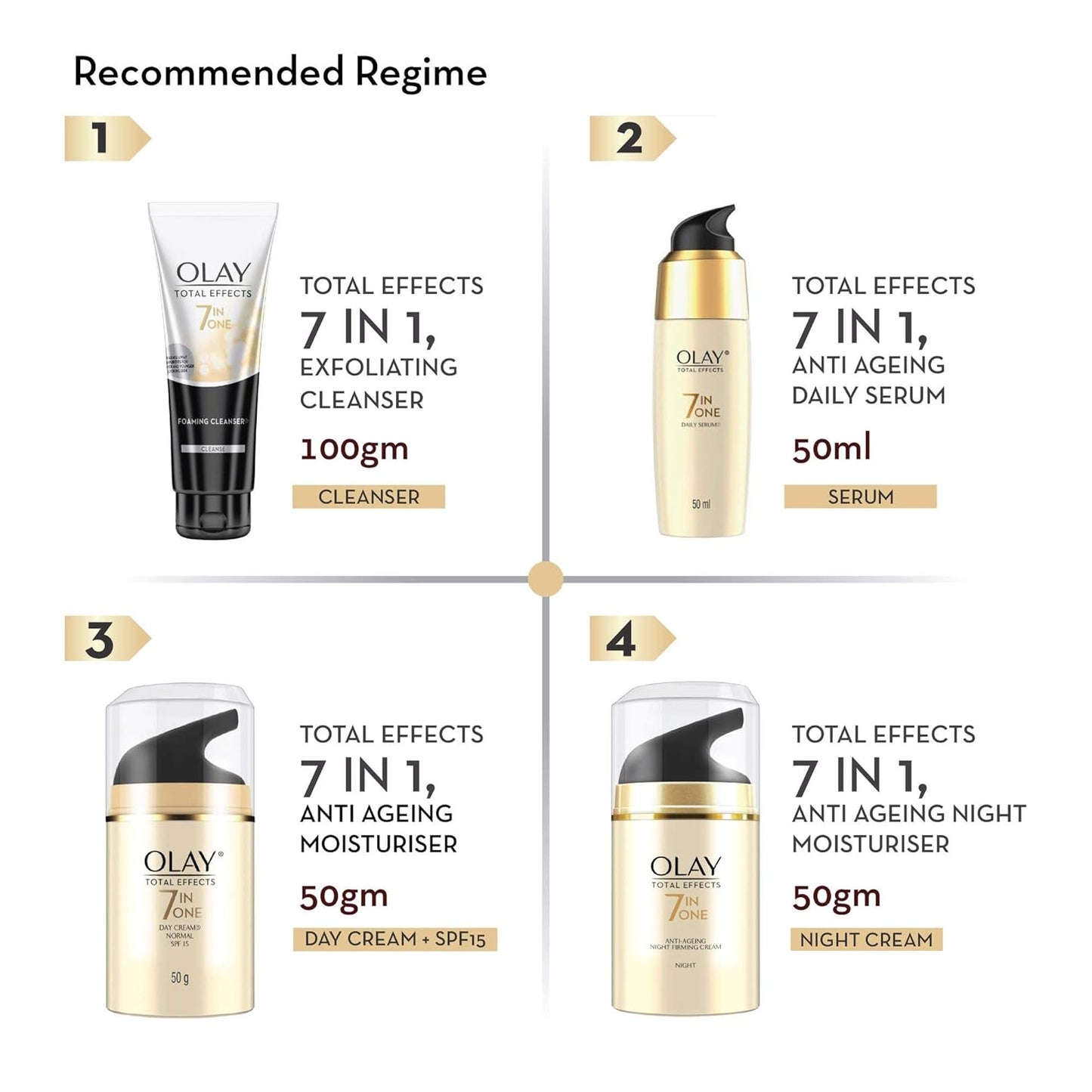 Olay Night Cream Total Effects 7 in 1, Night Cream, 50g