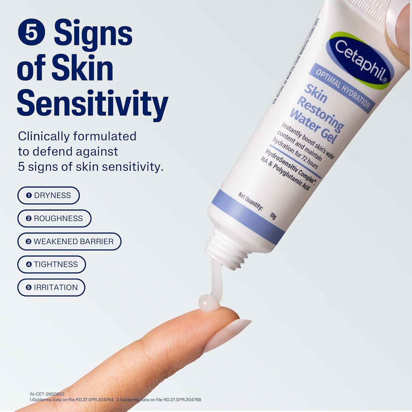 Cetaphil Optimal Hydration Restoring Water Gel 10g for Sensitive Skin