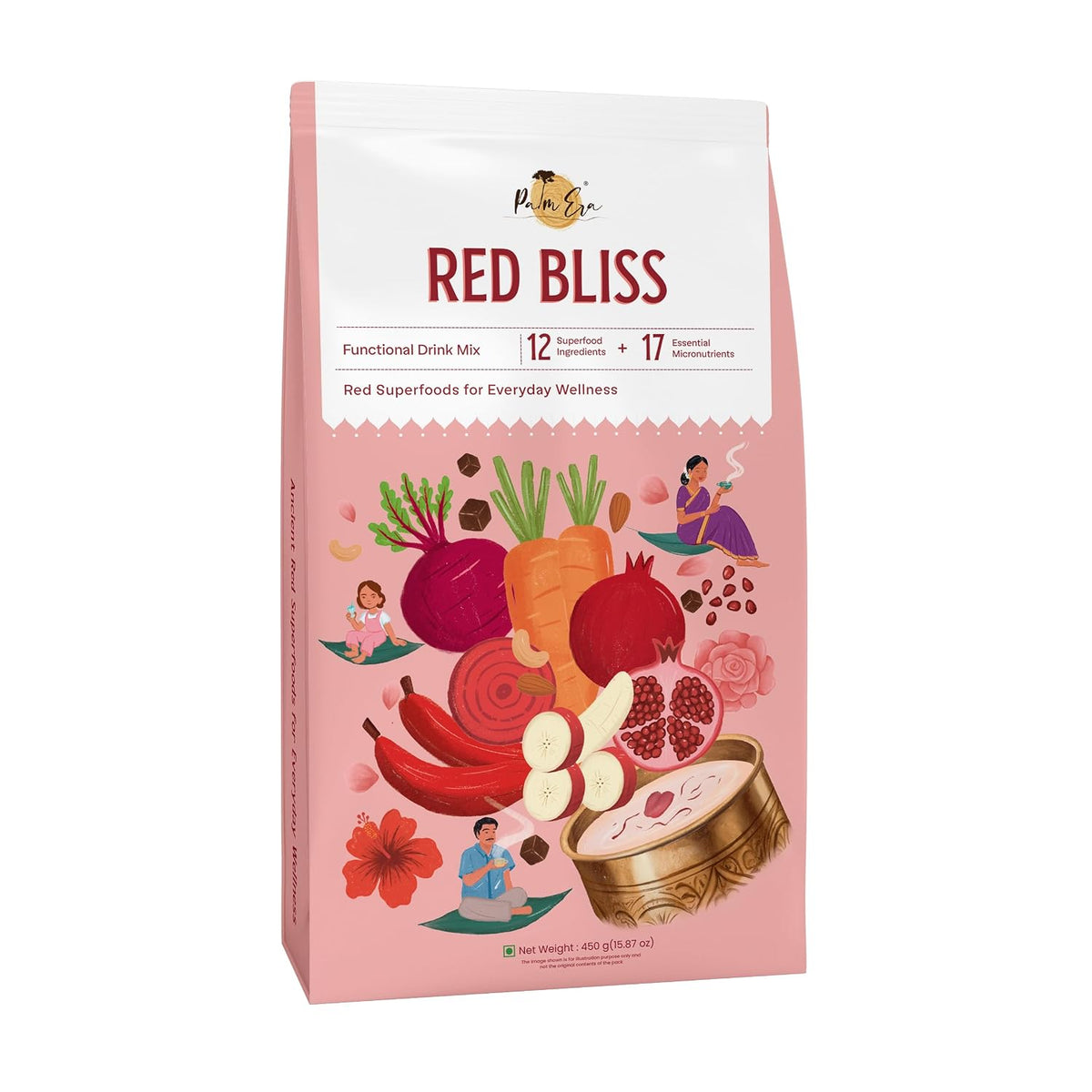 Palm Era Red Bliss Powder | Red Banana, Beetroot & Pomegranate with Palm Jaggery