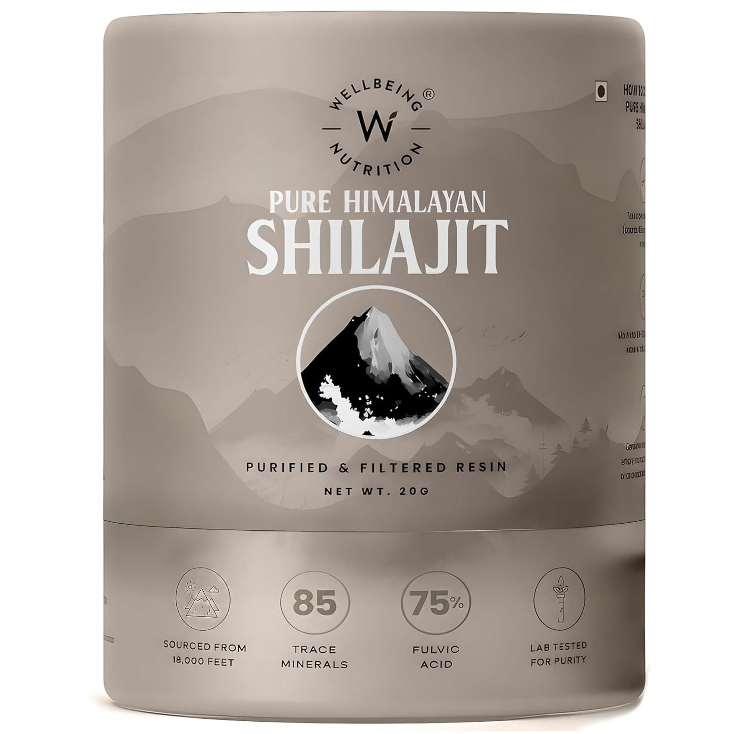 Wellbeing Nutrition Pure & Natural Himalayan Shilajit Original Resin 20g for Strength, Stamina & Performance | Shilajit Resin for Men & Women with 75% Fulvic Acid & 85 Trace Minerals | Lab Tested