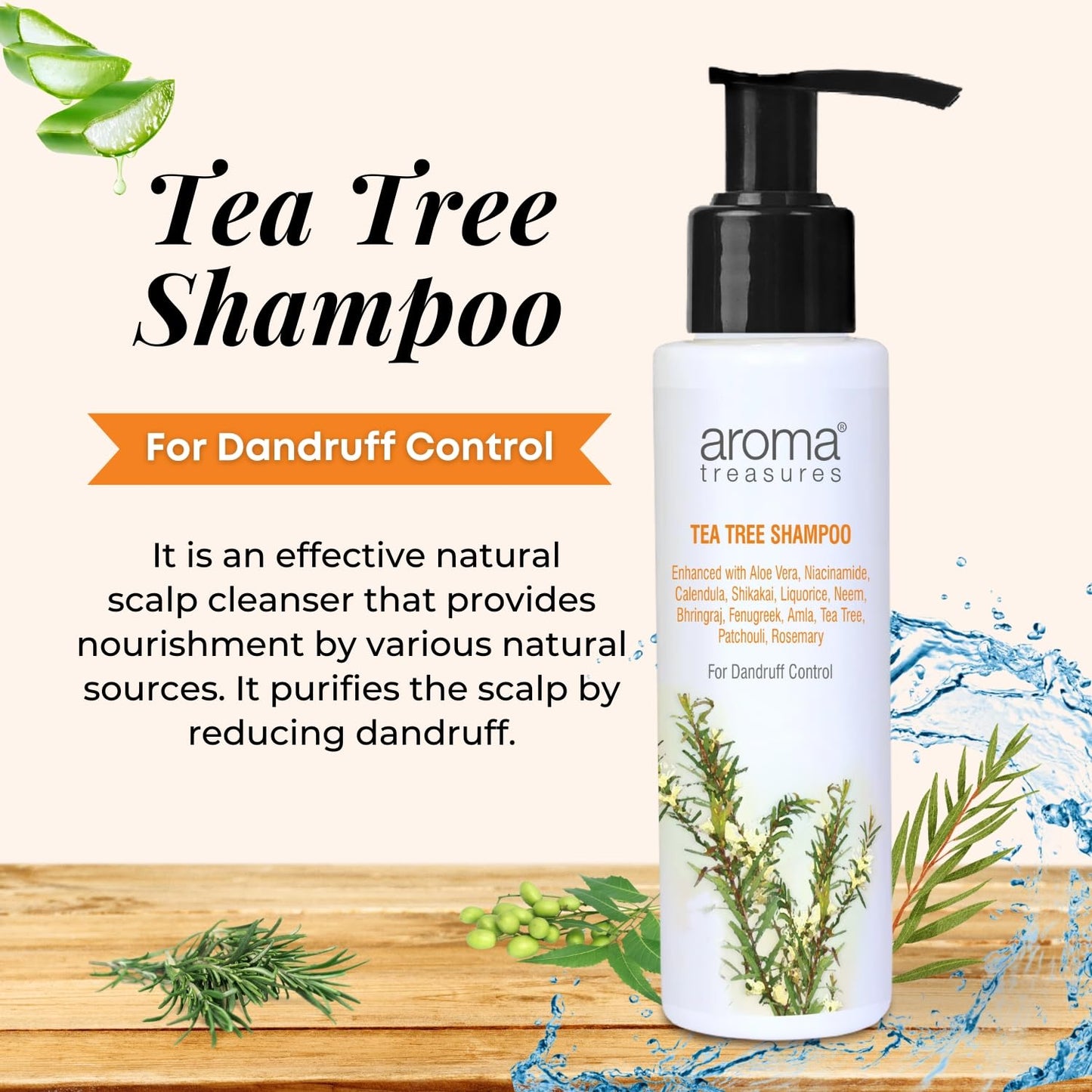 Aroma Treasures Tea Tree Shampoo, 100ml
