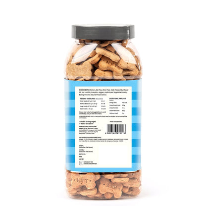 Yummy in My Tummy by HUFT Chicken & Oats Dog Biscuits – 800 gm | Crunchy & Healthy Treats for Puppies (2+ Months) & Adult Dogs | High-Protein Snack | Ideal Training Treat for All Breeds Dogs