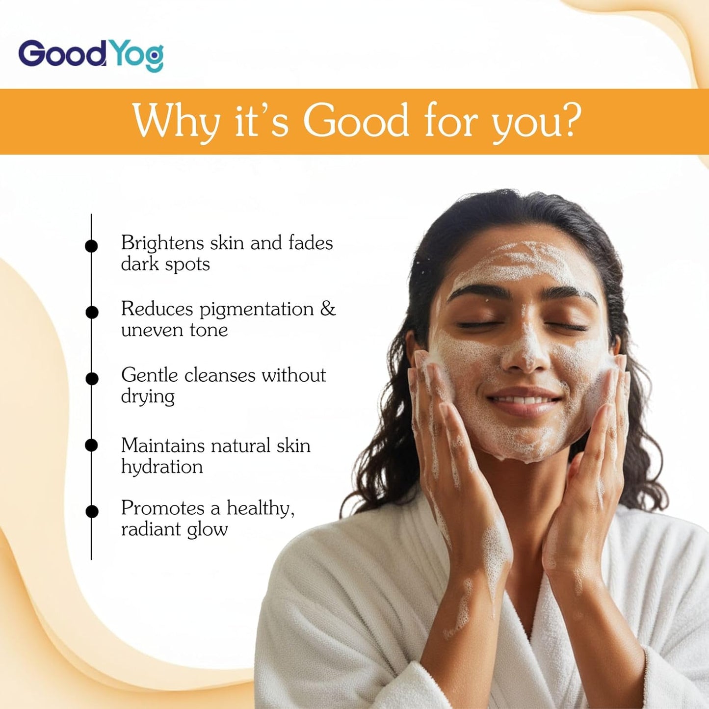 GoodYog 2% Kojic Acid Soap (100g, Pack of 2) with Turmeric for Pigmentation, Dark Spots & Tan Removal | For Dark Underarms, Knees & Elbows | For Men & Women - 200g