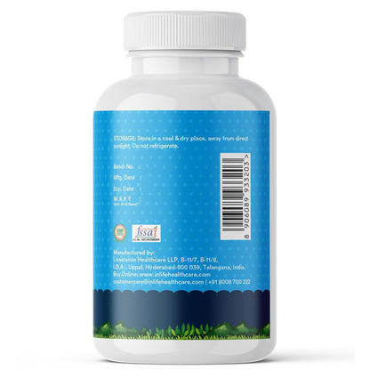 INLIFE Calcium Tablets for Dogs Cats and Pets with Vitamin D3 | Calcium Carbonate Supplement for Bone and Joint Support - 60 Tablets