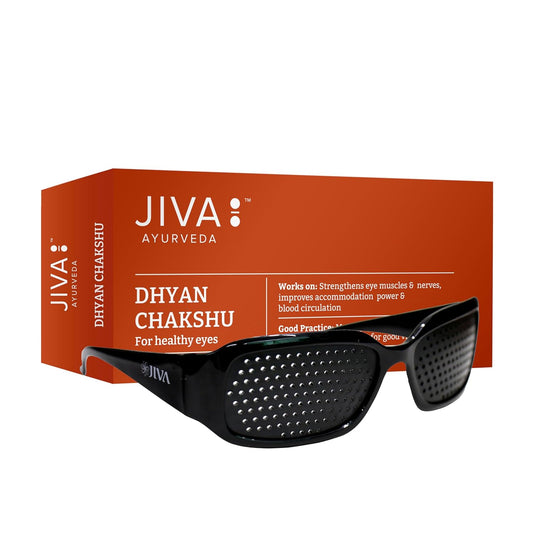 Jiva Dhyan Chakshu | Pin Hole Glasses Designed on Ayurvedic Tratak Principle | Trains and Strengthens Eye Muscles and Improves Vision Naturally | Soothes Irritation & Redness