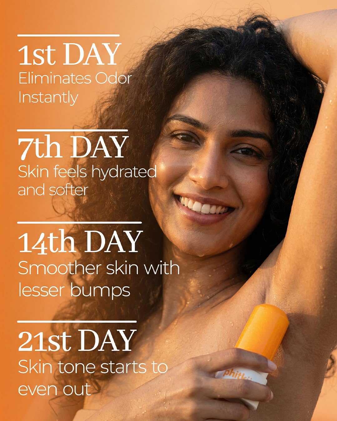 Phitku Crystal Roll On with Turmeric | Natural Alum | Brightens Dark Underarms, Kills Bacteria | Fragrance-Free & Alcohol Free | Men & Women | 100g