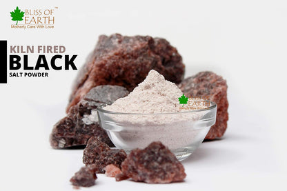 Bliss of Earth Traditional Kiln Fired Black Salt Powder Kala Namak Non Iodized for Weight Loss & Healthy Cooking, Natural Substitute of White Salt 1kg