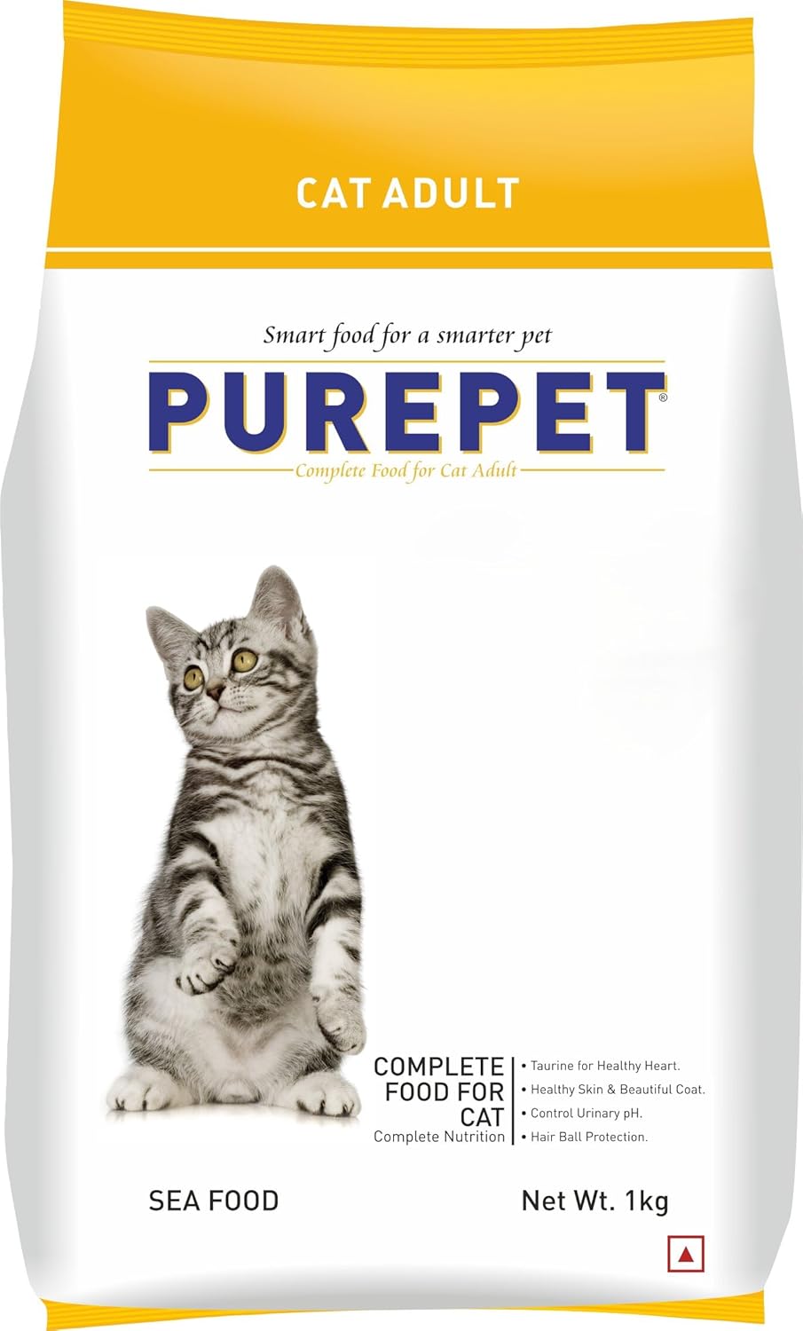 Purepet Adult Dry Cat Food Sea Food Flavour, 1 kg Pack