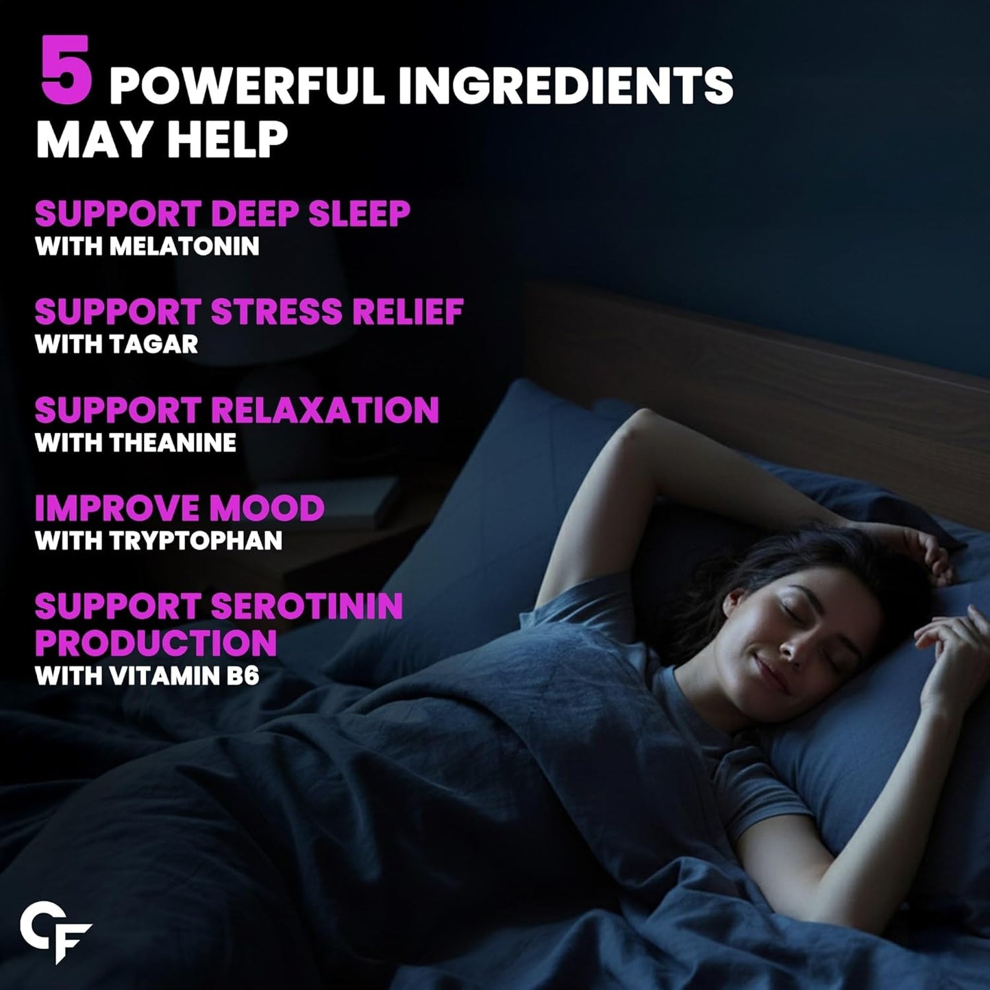 Carbamide Forte Melatonin 10 mg sleep Gummies - with TAGARA, L Tryptophan & Vitamin B6 | Sleep Supplements – 60 Veg Gummies