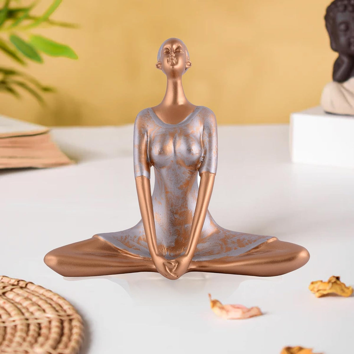 Yoga Lady Home & Office Decor Resin Fantasy Showpiece (Y1200),Multicolor