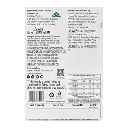 Nutraj Premium Walnuts Kernels 200gm without shell | Walnut | Akhrot Giri | Dry Fruits | Nuts | Grocery Items.