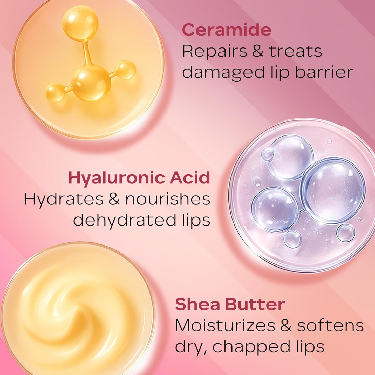 FACES CANADA Ceramide Care Lip Balm - Watermelon Swirl 03, 4 gm | Tinted Lip Balm | SPF 50 PA +++ Protection | Hydrates Dry & Chapped Lips | Prevents Pigmentation | Repairs Lip Barrier | With Hyaluronic Acid & Shea Butter Infused