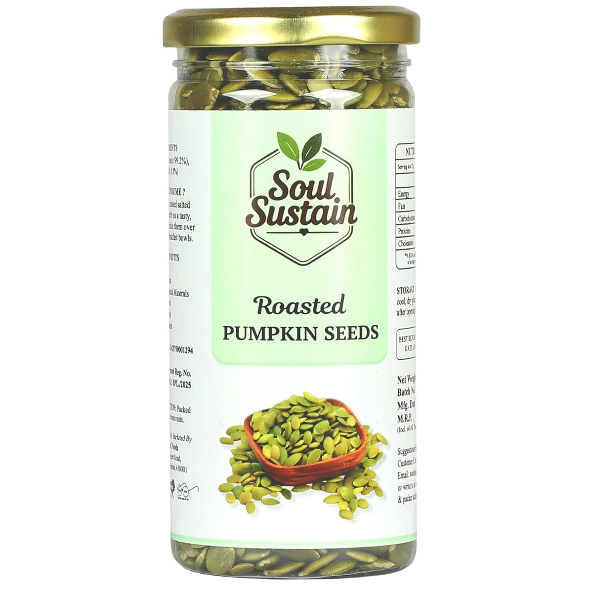 Roasted Pumpkin Seeds – Plant Protein & Fiber Rich Snack, Heart & Bone Support, Healthy Fats, Magnesium & Antioxidants, Salad & Smoothie Toppers, Baking & On-the-Go Nutritious Seeds