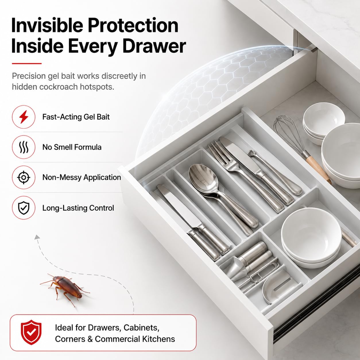 Good Morning Anti Roach Paste Cockroach Killer Gel 180g | Powerful Roach Control Formula | Fast-Acting Gel Bait to Eliminate Cockroaches from Kitchens, Cabinets & Corners | Safe, Effective & Easy to Apply (Pack of 4)