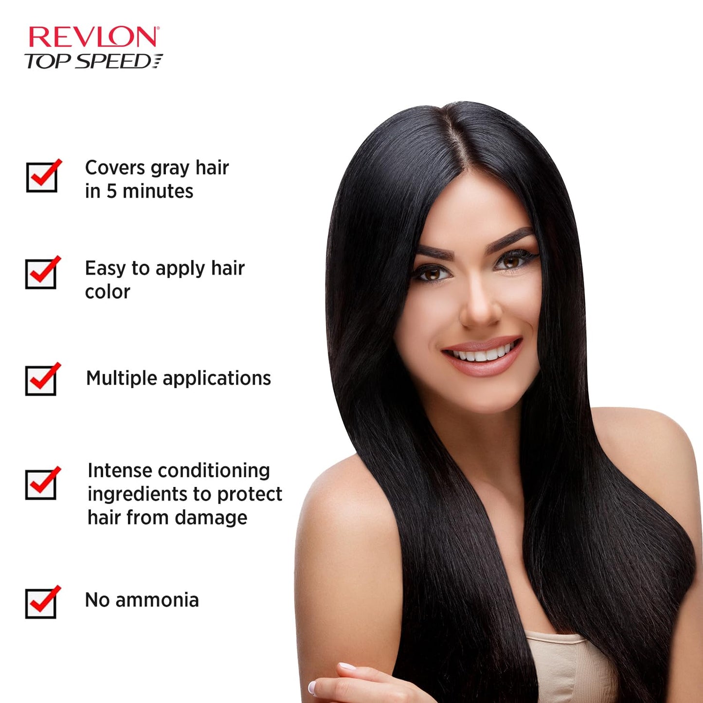 Revlon Top Speed Hair Color, Natural Black 70, 100 g