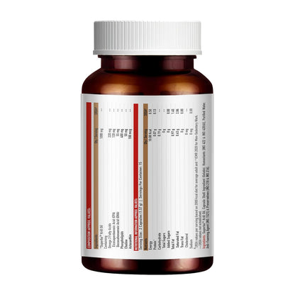 TrueBasics Heart Omega 3 Antarctic Krill Oil (30 Capsules)|With Clinically Researched 100% Pure Krill Oil|For Healthy Heart,Reduces Cholesterol & Triglycerides,1 Count