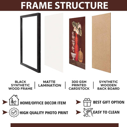 Wall Painting Frames For decor, Pictures Frame For Living Room, Home Decoration, Bedroom, Set of 3, 1pc- 23 x 30 cm, 2pc- 12.5 x 30 cm (Design 5)
