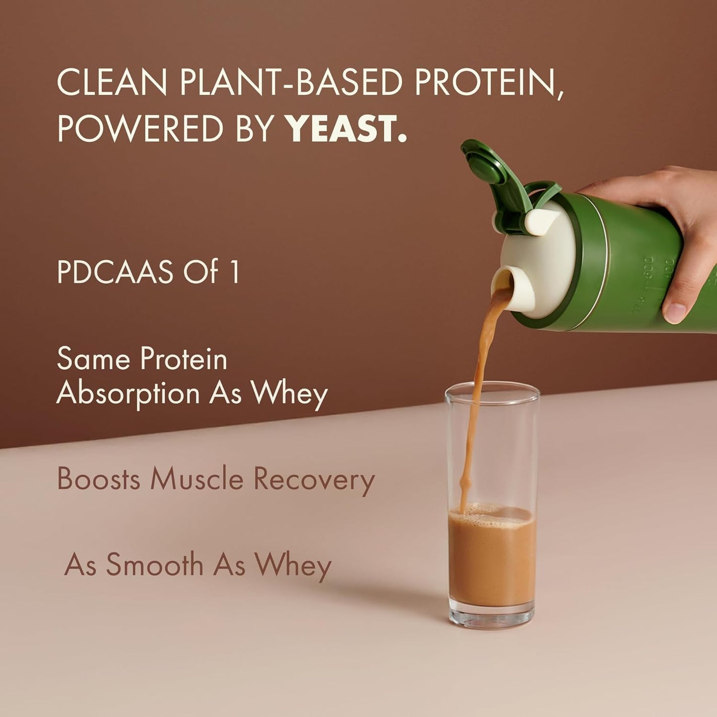 Cosmix No-Nonsense Plant Protein PRO 26g Protein | Yeast Protein & Pea Protein Blend | Indonesian Cacao, 1Kg Pouch x 1 | Clean, Easy to Digest