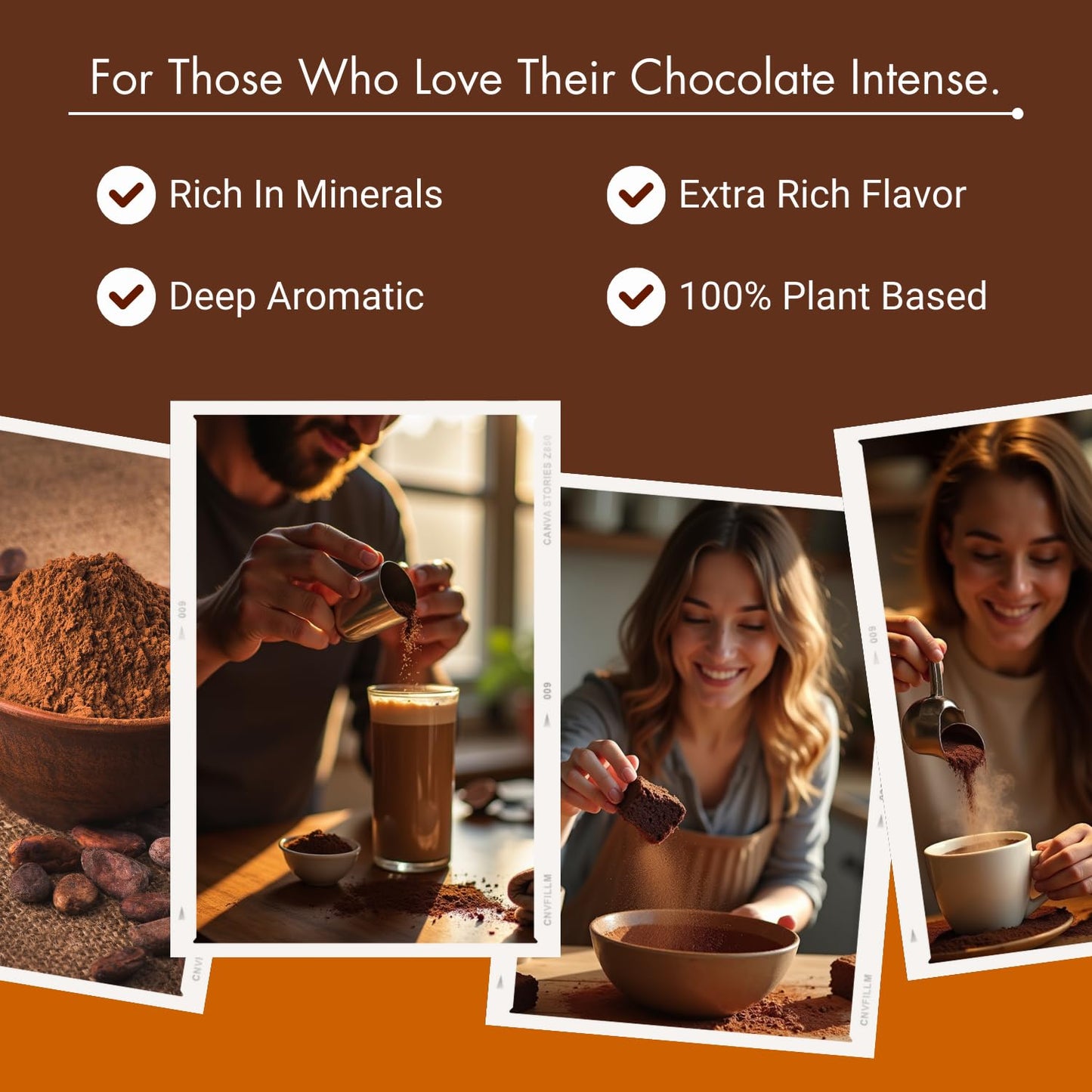 Bliss of Earth 500gm Alkalized Dark Cocoa Powder for Chocolate Cake Making & Chocolate Hot Milk Shake, Unsweetened