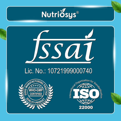 Nutriosys L-Tyrosine 500mg Supports Cognitive Health & Brain Function, Essential For Thyroid Functions - 90 Veg Capsules