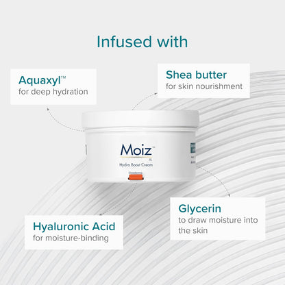Moiz XL Hydro Boost Face & Body Cream | For Dry to Very Dry Skin | Formulated with 13 Moisturizers | Paraben Free & Cruelty-Free - 200gm