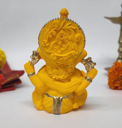 Mango Terracotta Vinayagar Ganesha Idol Perfect for Car Dashboard, Office Desk, Home Decor, and Gifting | (MANGOTERRVINAYAGAR 4")