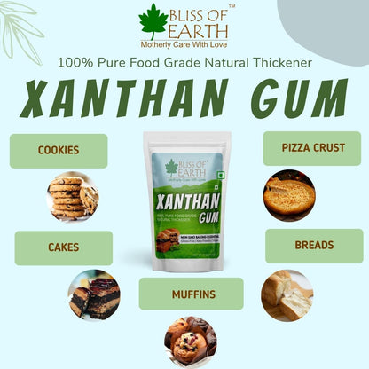 Bliss of Earth Xanthan Gum Powder 100% Pure Food Grade Natural Thickener Gluten Free, Keto Friendly, Vegan 113gm
