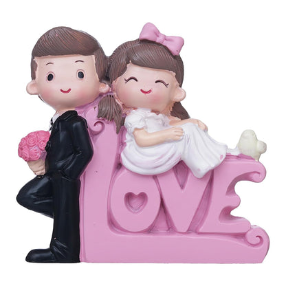 eCraftIndia Valentine Gift for Girlfriend Boyfriend | Love Cute Couple Statue Decorative Showpiece (Resin) Valentine Day Gift for Husband Wife Her Him Valentines Day Decoration Items