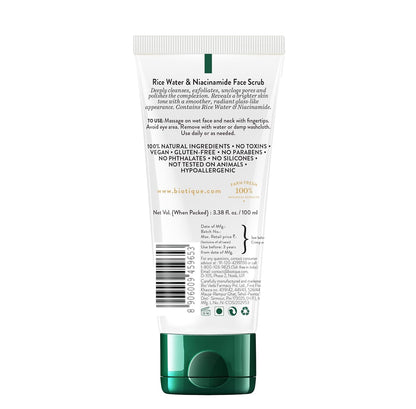 Skincare product packaging with text on a white background