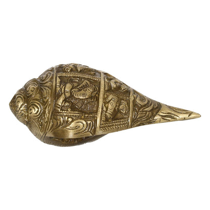 Brass Auspicious Lord Ganesha Shankh (BGO905)