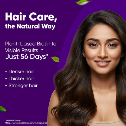 Dr. Vaidya’s Biotin Tablets for Hair Growth | Ayurvedic Hair Vitamins with Amla, Bhringraj & Bamboo Shoot | Natural Biotin Supplements for Hair Regrowth, Thinning Hair, Skin Glow & Stronger Nails (60 Tablets)