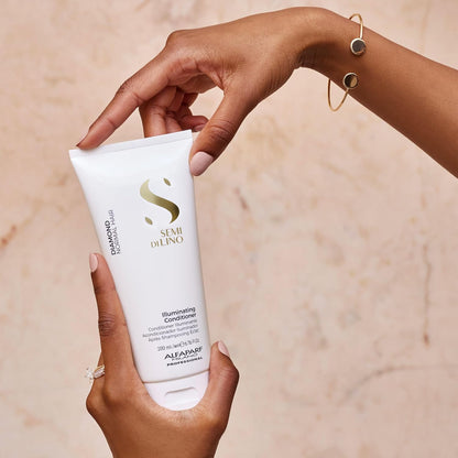 Alfaparf Milano Diamond Hair Conditioner - Provides Instant Shine & Gloss to your Hair - For Normal, Wavy, Straight Hair, Safe on Color Treated Hair - Sulfate, Paraben and Paraffin Free (200ml)