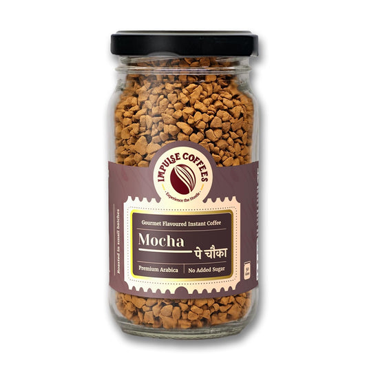 Impulse Coffees Mocha Pe Chauka Instant Coffee Powder | Premium Mocha Flavour, Strong Taste, Café-Style Aroma | 50g