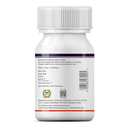 INLIFE Pure Shilajit Extract Supplement for Men | Strength and Stamina, 500mg - 60 Vegetarian Capsules