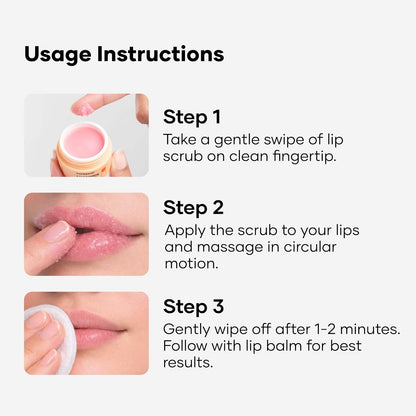 Cureskin Lightening Lip Scrub for Men and Women | Lip Scrub for Dark Lips to Lighten Pink with Hyaluronic Acid, Shea Butter and Walnut Shell Powder, 10 g (Pack of 1)