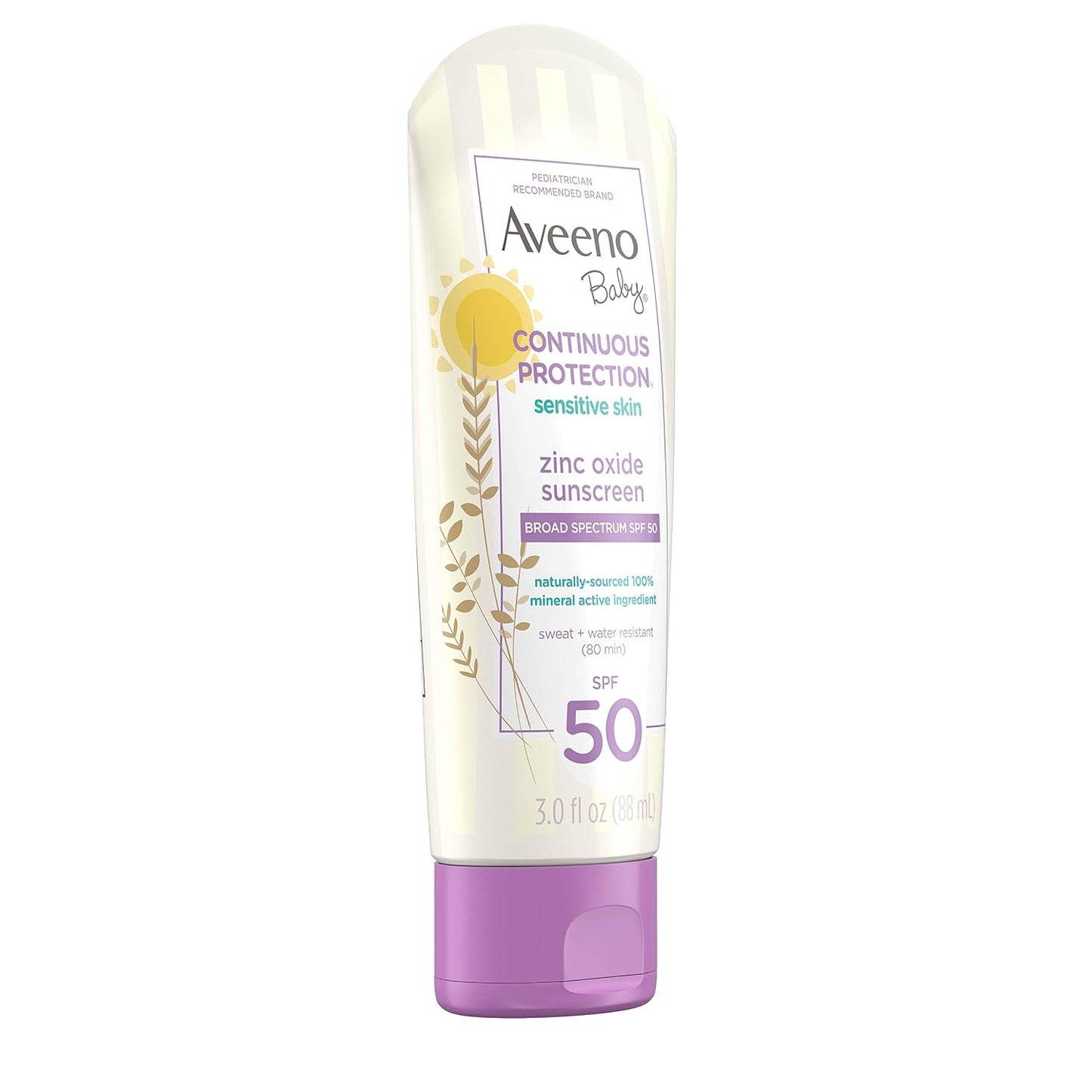 Aveeno Baby Continuous Protection Zinc Oxide Mineral Sunscreen Lotion for Sensitive Skin with, 88ml" )