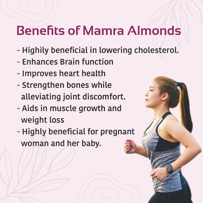 Nutty Organics Almonds Mamra - 500 GM (Grade A ++ Nuts, Premium, Rich In Oil) Richest Natural Source of Vitamins, Magnesium & Protien | Special Mamra Badam Giri