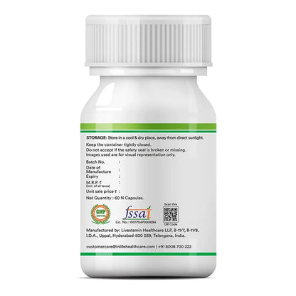 INLIFE Prebiotic and Probiotic Supplement for Gut Health | Lactobacillus Bacteria for Digestive Health Immunity Support| Probiotics for Women Men - 60 Capsules (Pack of 1, 60)