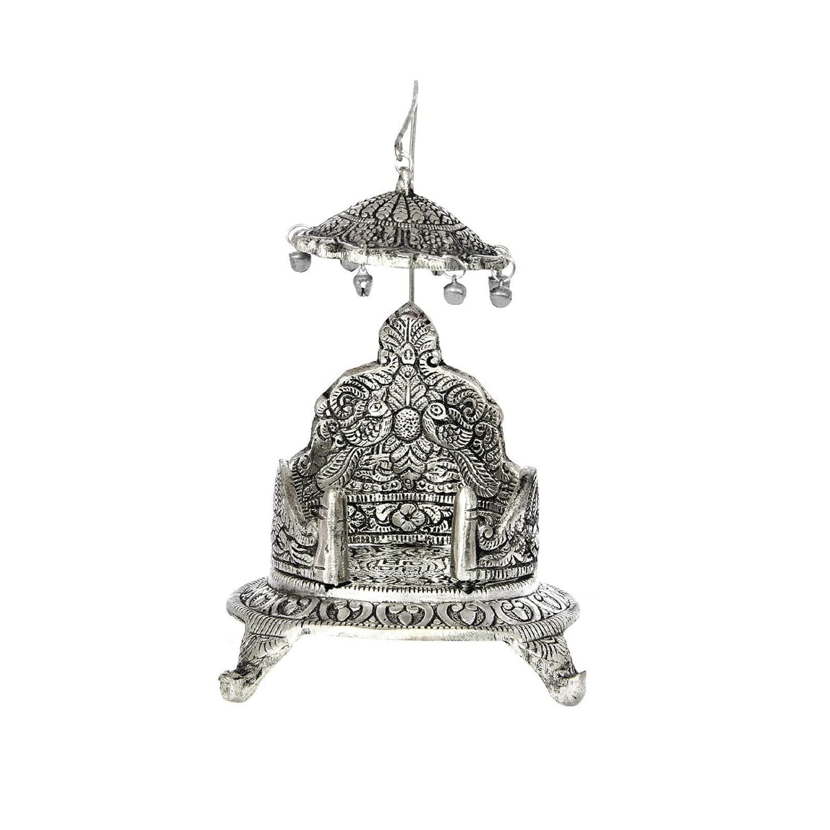Aluminium Antique Silver Plated Singhasan, 5.5 inch, 1 Piece