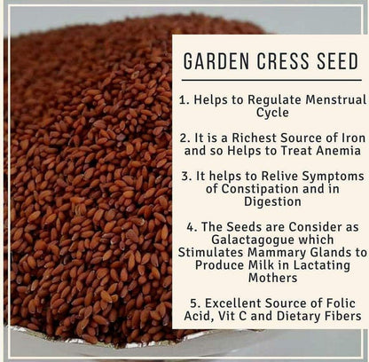 NUTRIZAIKA Halim Seeds, Aliv Seeds, Seeds for Eating, Asaliya Seed Garden Cress Seed1kg, Iron Rich Superfood for Immunity & Hair Growth