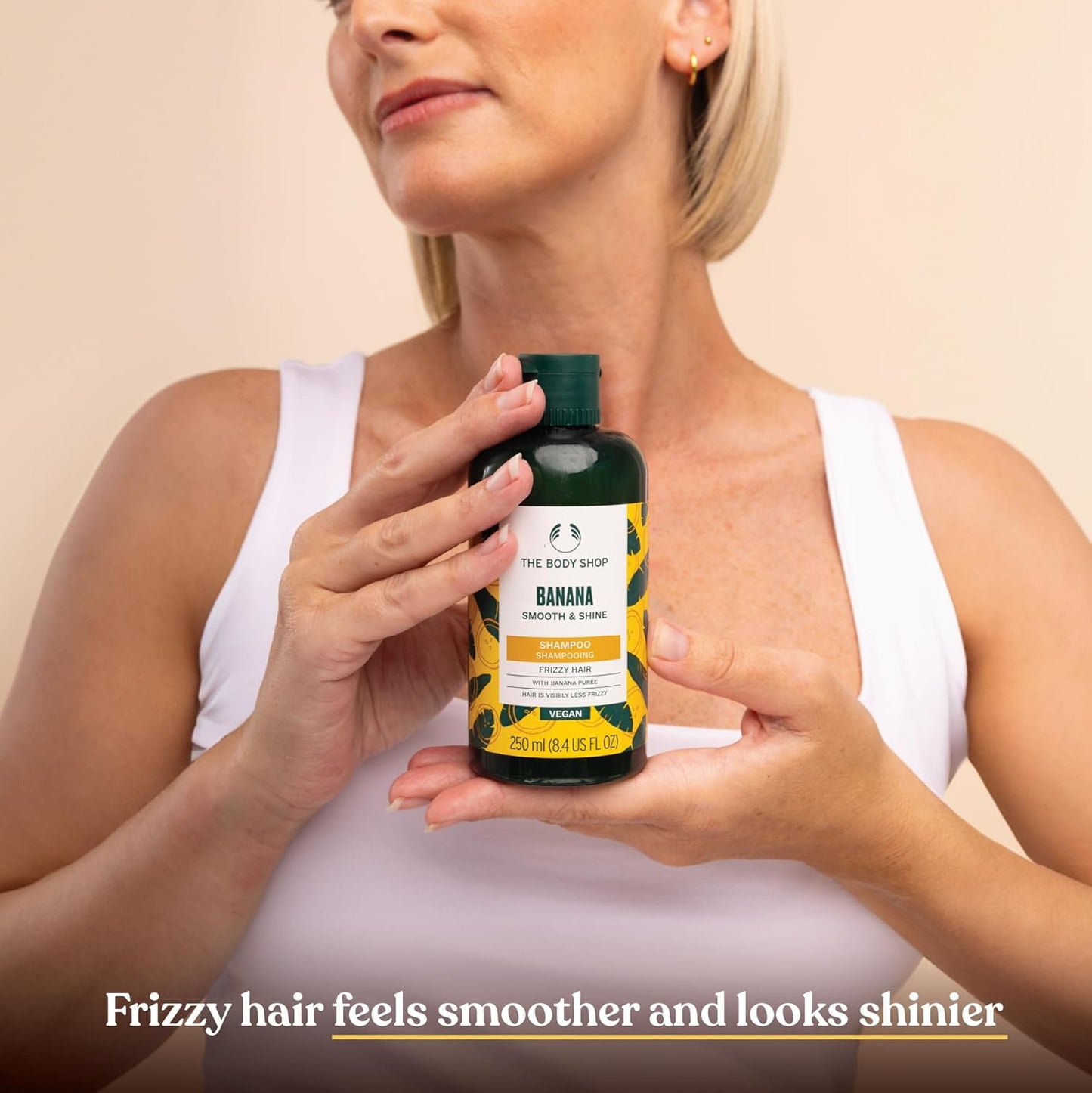 The Body Shop Banana Truly Nourishing Shampoo, 400 ML - For Dry Hair Prone To Frizz | Vegan