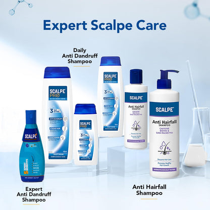 Scalpe Pro Daily Anti-Dandruff Shampoo | Removes Dandruff from Source | Prevents Itching & Irritation | Scalpe Science | Climbazole Formulation | Dermatologically Tested | For Women & Men | 200ml
