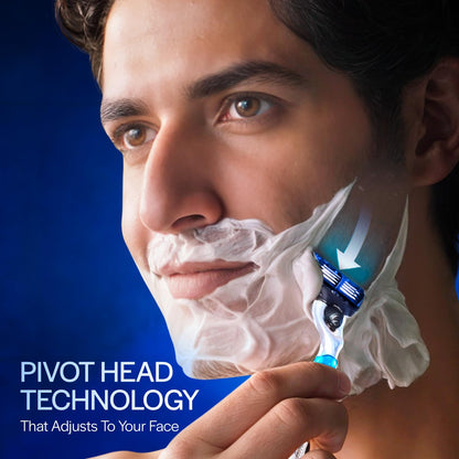 Gillette Mach3 Turbo, Pro Shaving Blades For Men | 10 Cartridges, Super Value Pack | Enhanced Lubrication | 10 Cartridges Last Up-To 150 Shaves | Your Most Comfortable Shave