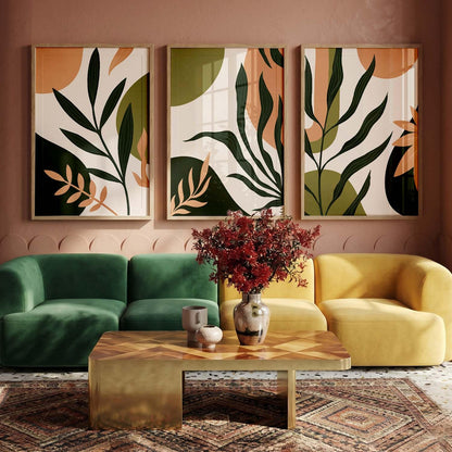 Wood Painting For Wall Decoration - Modern Art Wall Decor Framed Painting For Living Room Bedroom - Framed Wall Posters/Paintings With Frame Set of 3 (Art 4, 10x13 inch)