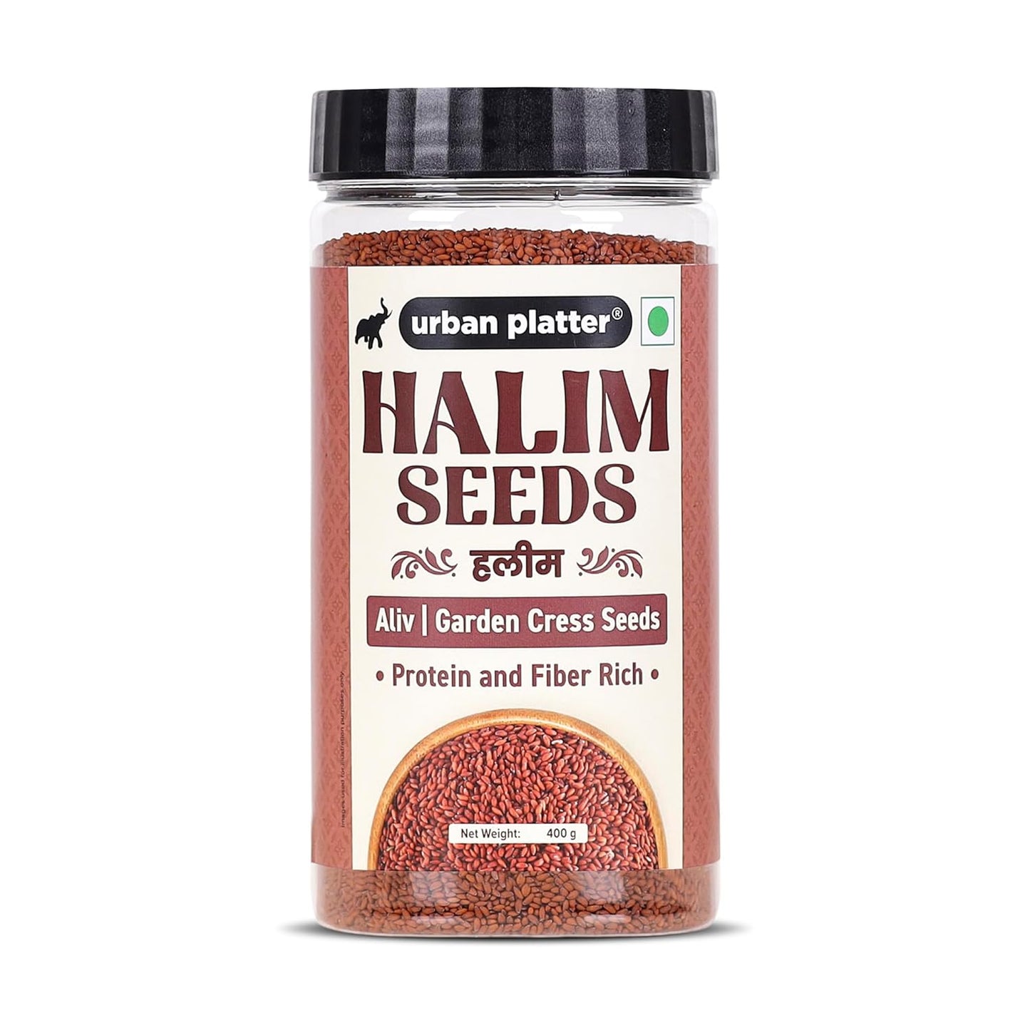 Urban Platter Halim Seeds, 400g (Garden Cress/Aliv Seeds, Protein & Fiber Rich Superfood, Nutrient Dense Seed for Laddoos, Halwa & Traditional Recipes)